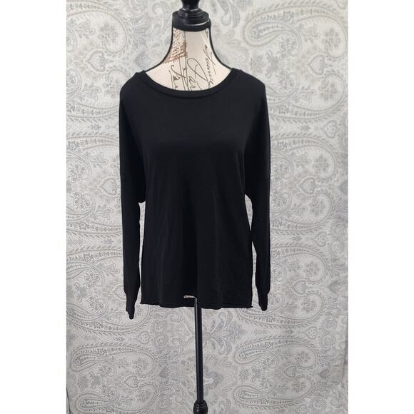 Lanston women's sweatshirt black NWT Size Small Athleisure Cozy Travel top - Picture 3 of 11